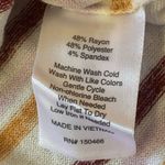 Market & Spruce  hoodie women’s XL cream maroon orange stripe front pocke… Photo 2