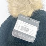 Eddie Bauer NWT  Womens Cabin Faux Fur Pom‎ Pom Beanie Black Knit Winter Hat Photo 3