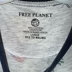 Free Planet  Pineapple and Palm Print Tee - Gray Photo 1