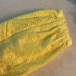 Draper James  womens small bright yellow eyelet lace shirt top lined cute reese p Photo 8