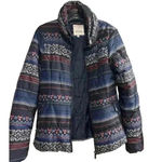 Bench  Women's Puffer Jacket Blue Size M Winter Mid-Length Full Zip- Fox Photo 0