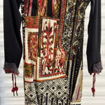 Women's Save The Queen! Black Red Pattern Long Sleeve Dress M Size M Photo 5