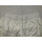 Athleta Cabo Linen 4" Shorts White Elastic Waist Drawstring 405722 Women's 16 Photo 3