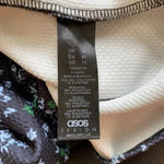 ASOS  Women's Sz 10 Tall Balloon Sleeve Floral Print Ruffle Shift Mini Dress Navy Photo 15