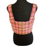 Maeve Anthropologie Structured Plaid Corset Top 6 Women’s Pink Combo OB1558426 Photo 2