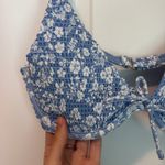 Hollister blue floral smocked underwire bikini top Photo 2