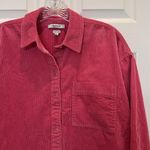 Madewell NWT Variegated Cropped Corduroy Button-Up Shirt Pink Size Small Photo 6