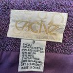Cache Vintage Retro Gold Label Purple Wool Tweed A-Line Skirt Size 8 Medium M Photo 7