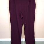 Lulus NWT  Women’s Burgundy Open Leg Slit Trouser Dress Pants Photo 4