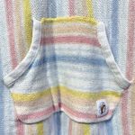 Bucees Hoodie Womens L Blue Orange Striped Pullover Baja Coverup Beach Beaver White Size L Photo 2