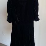 Rhode Leanna Twist Front Velvet Dress Size Large Black New Black Photo 3