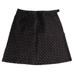 Ann Taylor  Chocolate Brown Orange White Polka Dot Skirt Photo 1