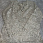 Mystree Women's  Belle Sleeve Beige V-Neck Sweater L Photo 0