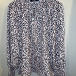 CBR new! Large Leopard Animal Print Oversized Tunic Blouse Keyhole Neck mob wife Brown Photo 0