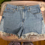 Madewell High Waisted Denim Shorts Size 31 Raw Hem Vacation Summer Comfortable Photo 0