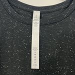 Lululemon Size 2 Black Speckled Part Ways Split Back Short Sleeve Active Top Photo 5