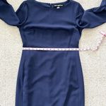 Karl Lagerfeld Paris Navy Scuba Crepe Sheath Dress Size 6 Photo 6