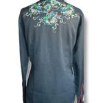 Vintage Roper Black Red Western Embroidered Floral Snap Button Long Sleeve Shirt Black Photo 4