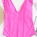 SheIn Pink Ruffle Swim  Photo 0