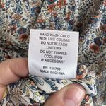 Rose + Olive Pintuck Blouse 2X Floral Blue White Pink Work Cottage Office Church Photo 4