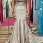 Sherri Hill Nude Sparkly Dress Photo 4