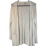 Susina White Long Sleeve Cotton Blend Open Front Knit Cardigan Women Sz SP Photo 0