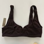 J.Crew NWT Claudia O-ring Scrunchie Bikini Top Inky Espresso Brown Photo 2