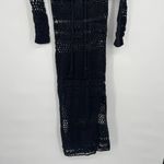 Poupette St. Barth NWT Kaia Crochet Maxi Dress Medium Black Cover Up Medium Photo 2
