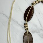 Coconut Shell Beaded Tie Belt Boho Natural Brown Medium (M) ✨ Photo 3