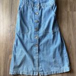 ZARA Denim Button-Down Overall Dress Size Small Photo 1