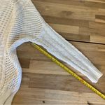 EXPRESS White Open Weave Drop Shoulder Sweater S Photo 4