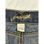 Grane Flare Leg Jeans Juniors Sz 5 Dark wash Wide Leg Distressed Hem Blue Photo 1