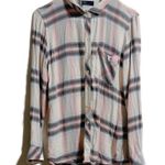 Gap ‎ Pink and Gray Casual Button Down Shirt Photo 0