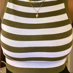 Green and White sweater vest Size XS Photo 0