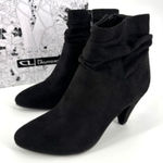 Chinese Laundry NIB CL by‎  Nanda Womens Suede Heeled Slouchy Ankle Boots Black 6 Photo 0