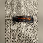 Merrell  Cable knit chunky long gray zippered button detail size Medium Cardigan Photo 3