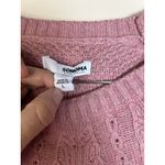 Sonoma  Sweater Women’s Large Pink Mauve Long Sleeve Pullover Solid Cotton Blend Photo 7
