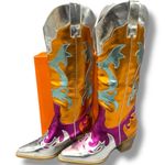 Wild Jolie Women’s Vibrant Hued Metallic Colorful Knee High Cowgirl Boots Size 8 Photo 3