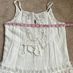 American Eagle Ecru Tank Mini Dress With Crochet Details   Size Small Photo 4