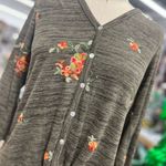 Fig & Flower Floral Blouse S Brown Photo 0