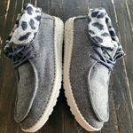 Hey Dude  BRITT Gray Cheetah Print Lining Shoes Women's Size 8 Photo 4