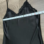 Delicates  Vintage‎ Black Satin Slip Dress Size Medium Photo 9