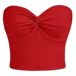 SheIn Twist Front Tube Top in Red, Size L​ Photo 0