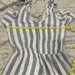 American Eagle  Outfitters Blue and White Striped Cold Shoulder Romper Photo 7