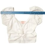 Wishful park Wishful Thinking Womens Pullover Puff Sleeve Crop Top, Sweetheart White S NWOT Photo 6