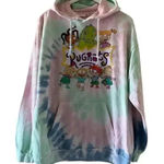 Nickelodeon Rugrats Tie-Dye  HOODIE Multicolor Soft Kangaroo Pocket SZ XL #1302 Photo 0