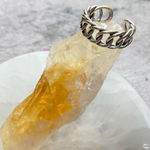 Sterling Silver Adjustable Chain Link Ring Silver Photo 0