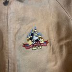 Disney Vintage‎ 90s  Theme Parks Mickey Mouse Suede Jacket Tan L Photo 1