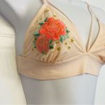 PINK - Victoria's Secret Victoria's‎ Secret Pink Floral Embroidered Lace Triangle Bralette Size Small NEW Photo 1