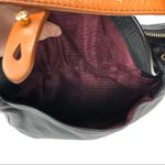 Lauren by Ralph Lauren "Asher" Hobo Black Tumbled Leather Shoulder Bag Photo 10